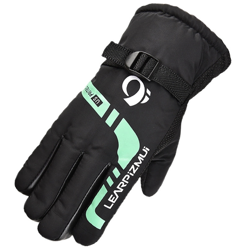 Men’s Winter Warm Gloves Electric Motorcycle Riding Gloves Velvet Thickened Outdoor Sports Ski Gloves