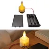 Flameless LED Tea Lights Candles with Battery Box Realistic Flame Effect LED Candles for Fireplace Mantel Dinner Wedding Party (2Pcs)