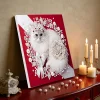 (Pre-Framed)Diamond Painting-DIY Crystal Rhinestone Cute Cat(25x25cm)
