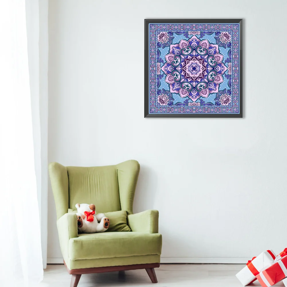 Full Round Diamond Painting 40*40cm - Purple Mandala
