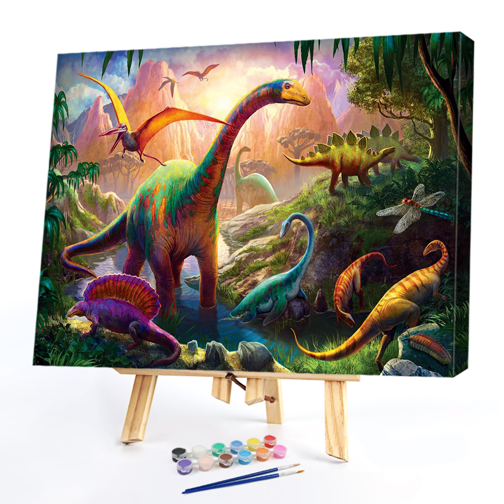 

50*40CM - Paint By Numbers - Dinosaur, 501 Original
