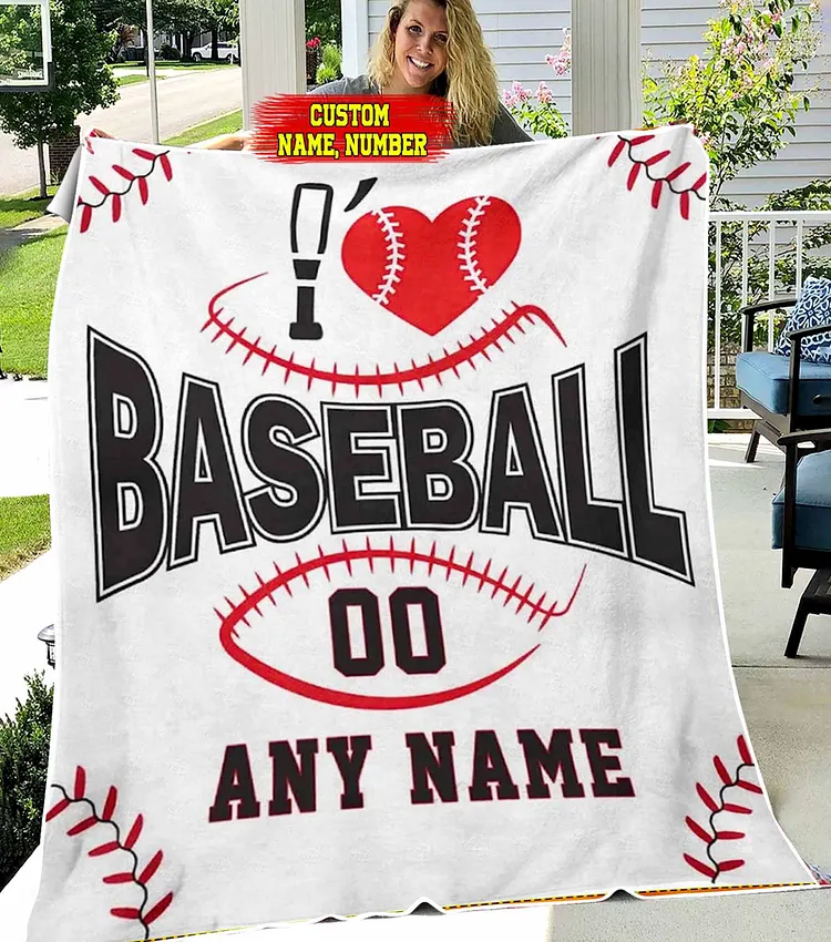 Personalized Baseball Blanket for Comfort & Unique| BKKid140
