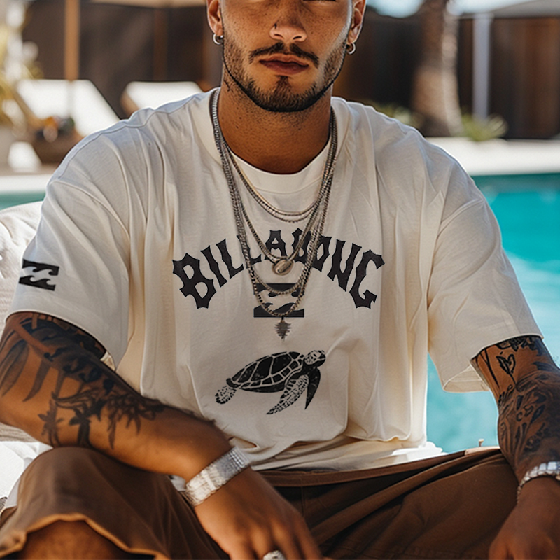 Men's Billabong Vintage Outdoor Leisure Short Sleeved T-shirt