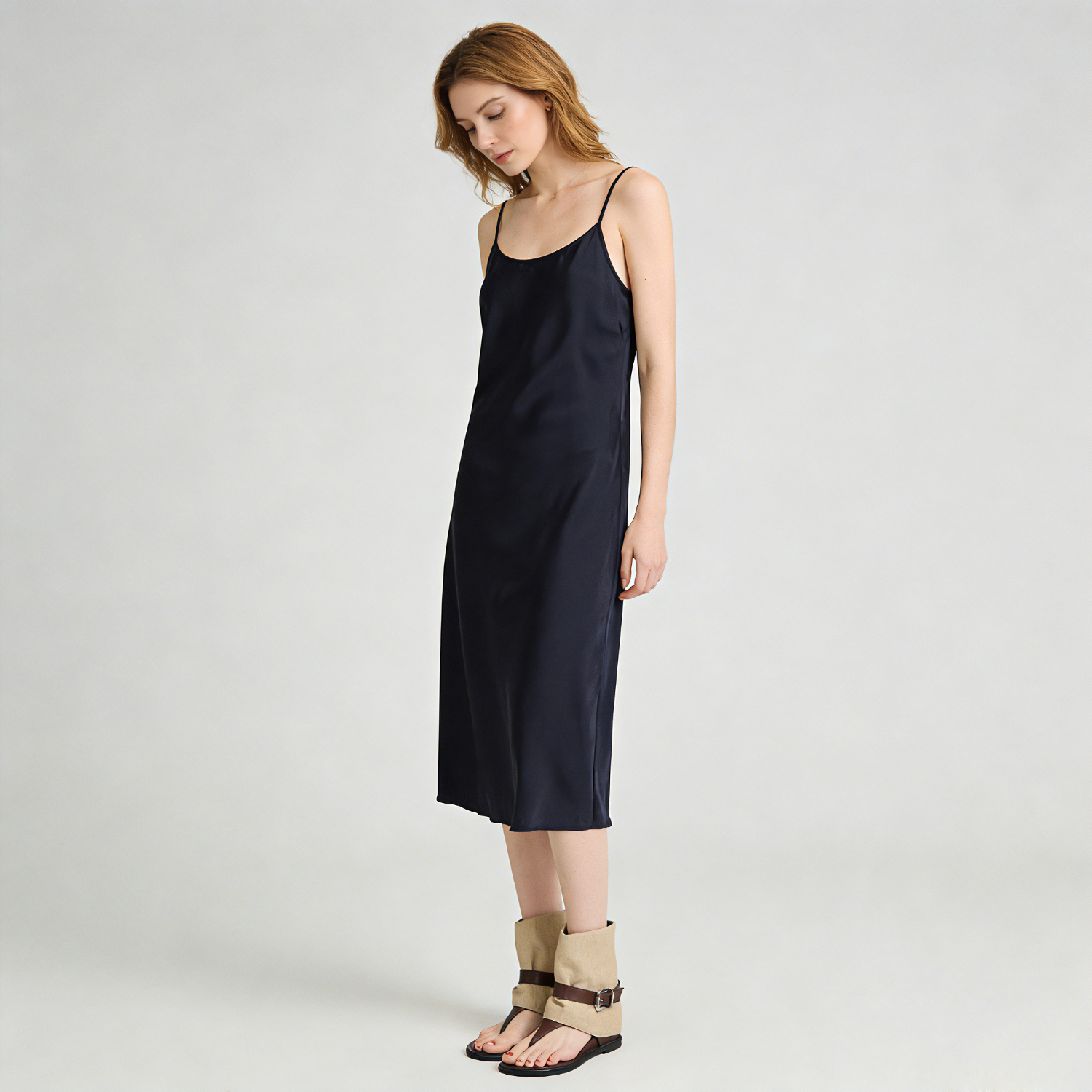 Washable Mulberry Silk Slip Dress Solid Color REAL SILK LIFE