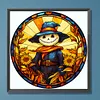 Pumpkin Scarecrow Glass Painting-Paint by Numbers Acrylic Painting 50*50CM