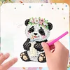 12 STÜCKE 2d flache DIY Diamant Kunst Kühlschrank Aufkleber Kits für Wohnkultur (Panda)
