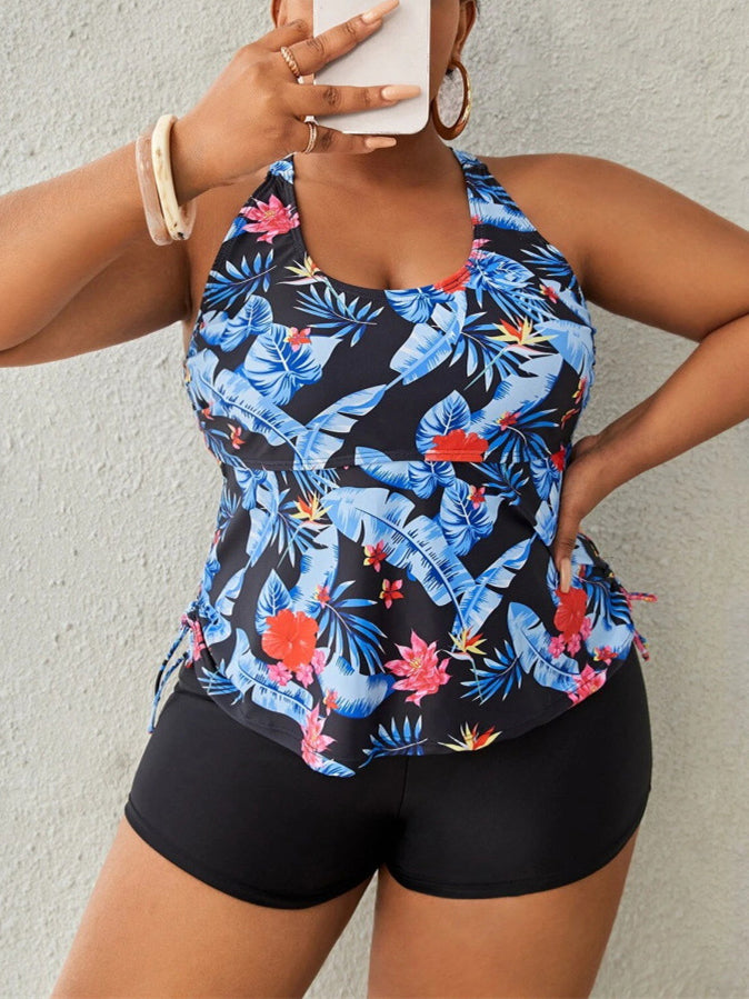 Women Long Sleeve V-neck Graphic Floral Printed Top