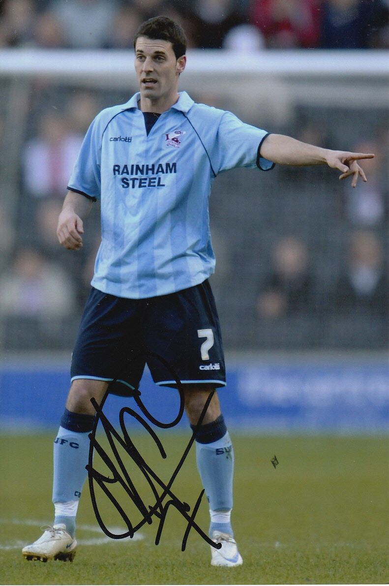 SCUNTHORPE UNITED HAND SIGNED MATT SPARROW 6X4 Photo Poster painting 1.