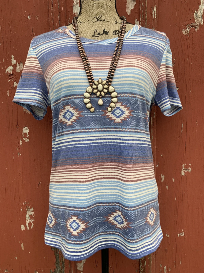 Crew Neck Short Sleeve Casual Shirts & Tops