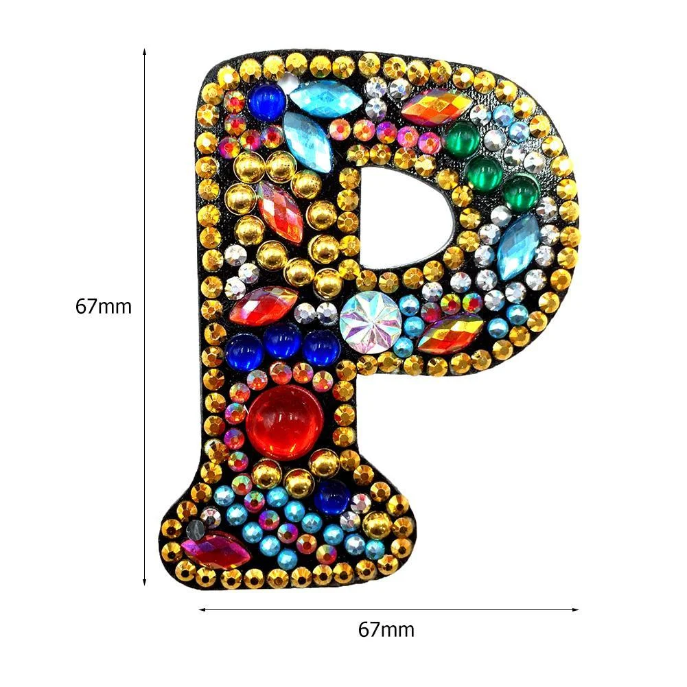 DIY Key Chain Diamond Painting Letters Women Girl Bag Keyring Pendant Gift
