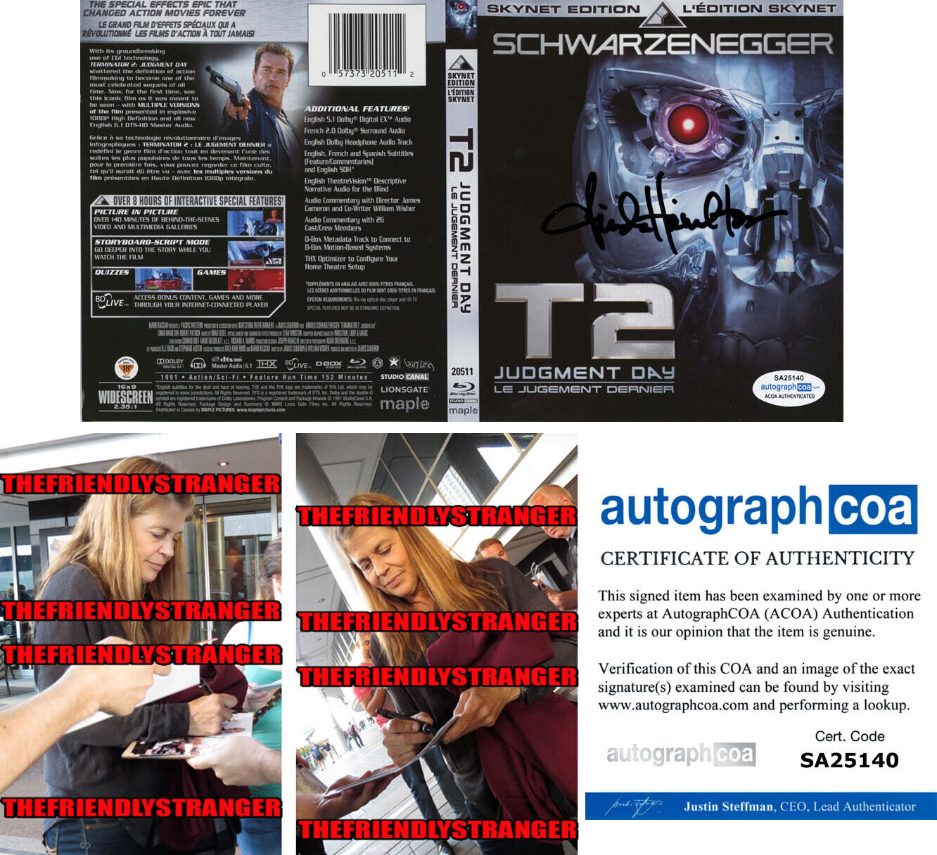 LINDA HAMILTON signed Autographed T2 TERMINATOR 2