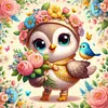Diamond Painting -DIY Round Drill Owl