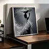 Pearl Lady Silhouette 5D DIY Diamond Art Painting Kit Partial Drill 30x30cm
