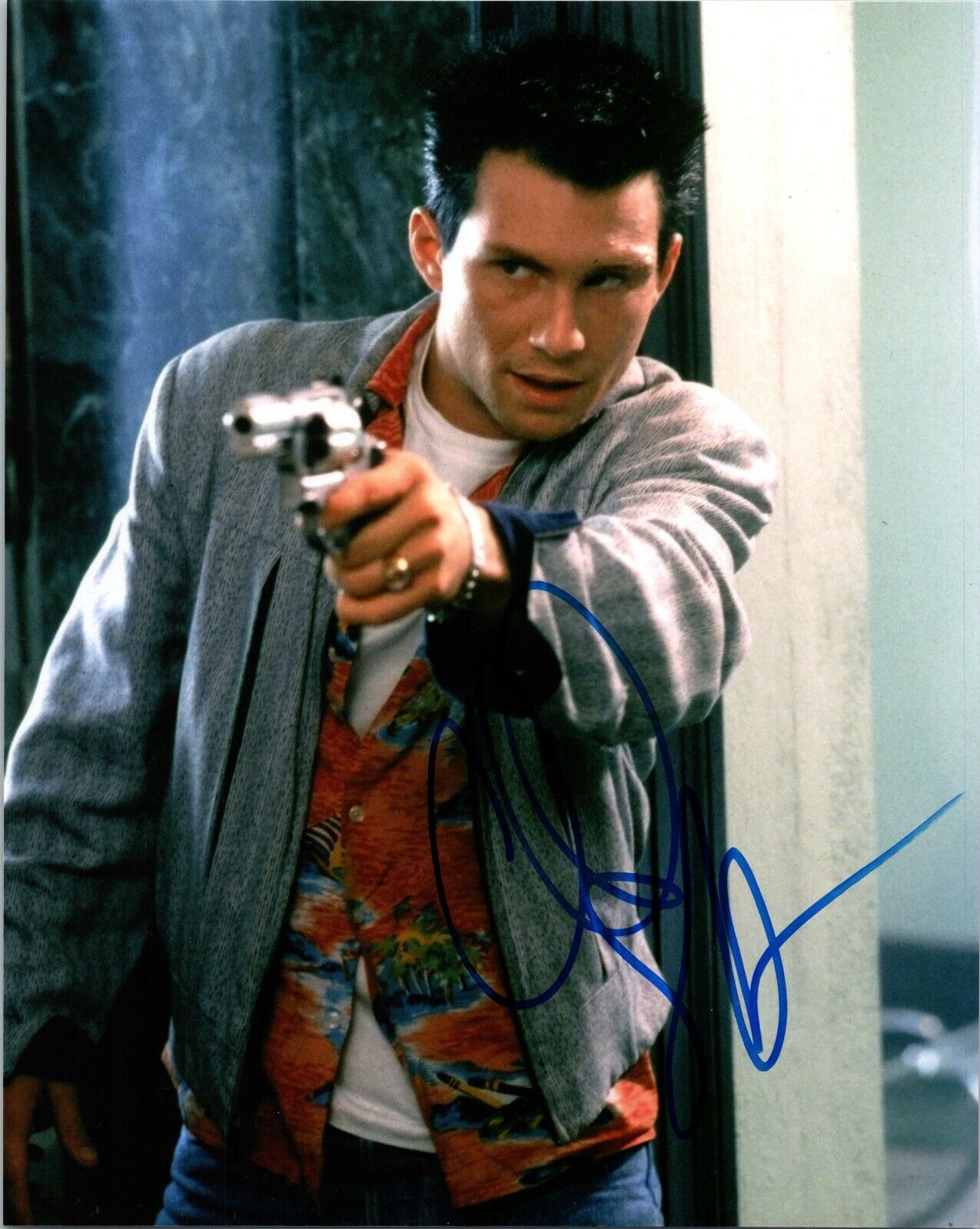 ~~ CHRISTIAN SLATER Authentic Hand-Signed TRUE ROMANCE