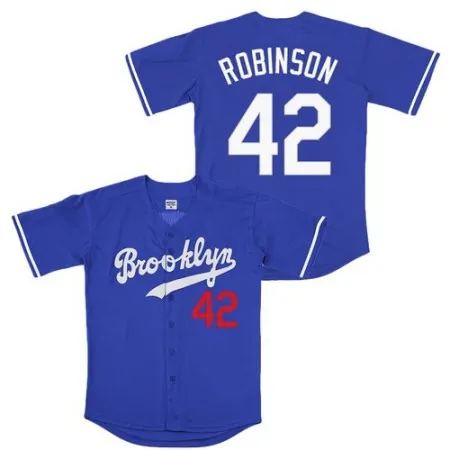 Men's Los Angeles Dodgers #42 Jackie Robinson Blue Cool Base Stitched Jersey 4J89