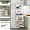 6 Tier Metal Storage Shelf Heavy Duty Shelving Unit for Kitchen Bathroom Laundry