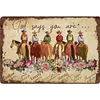 Cowgirl - Panneaux en &eacute;tain m&eacute;tallique(30*40cm)