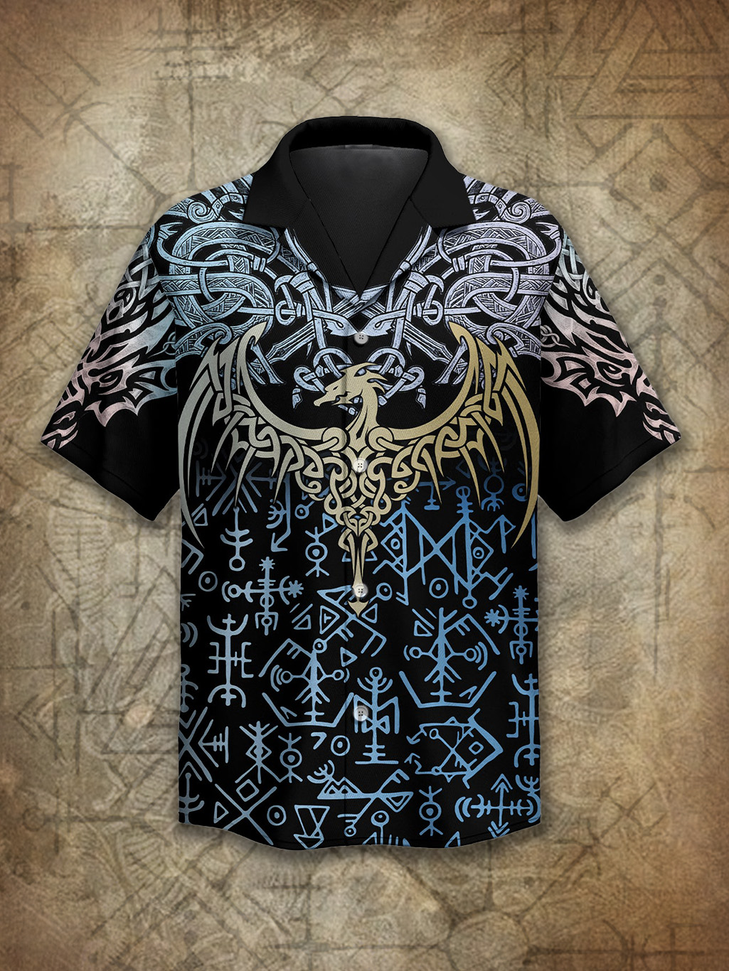 Viking Norse Spirit Runes Dragon Totem Power Heritage Hawaiian Shirt / Rvogue / Rvogue