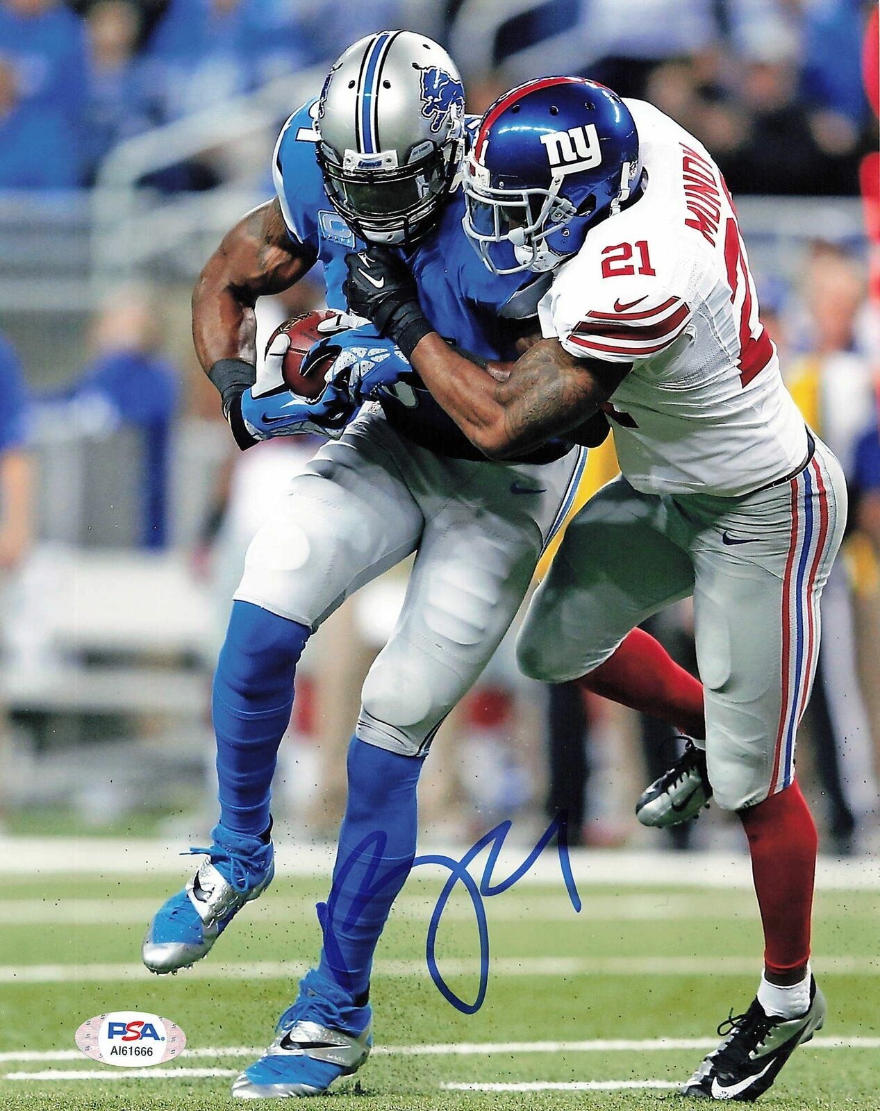 Ryan Mundy Signed 8x10 Photo Poster painting PSA/DNA New York Giants Autographed