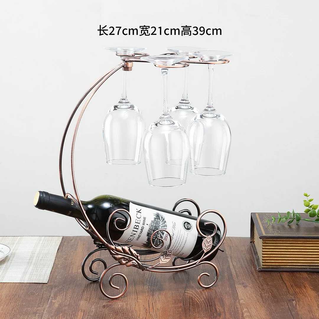 Athvotar Nordic Tieyi Red Wine Rack Decoration European Antique Restaurant Bar KTV Wine Cabinet Wine Display Shelf