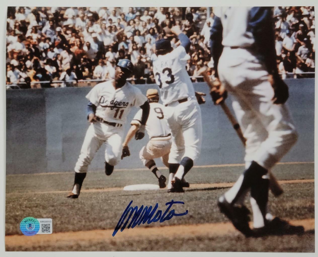 Manny Mota signed 8x10 Photo Poster painting #3 LA Dodgers Autograph ~ Beckett BAS COA