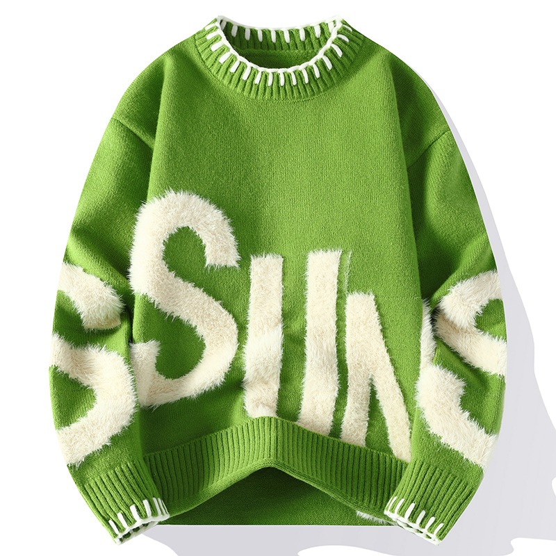 Dragonpinasmu New Fashion Men Outwear O-neck Knitted Pullover Sweaters Man Loose Casual Sweaters Quality Male Pullovers Winter Clothing 4XL