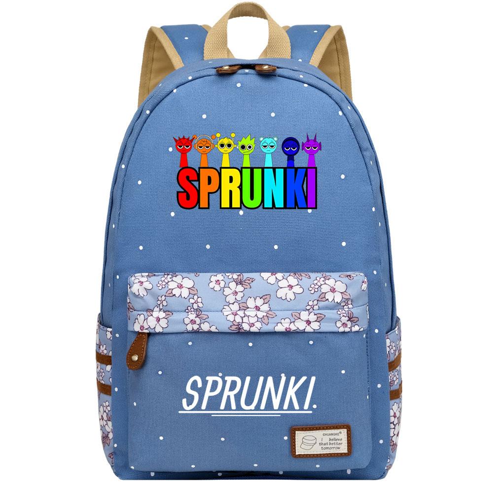 Mayoulove Sprunki Backpack Lightweight Design with Fun Patterns for School and Outdoor Activities-Mayoulove