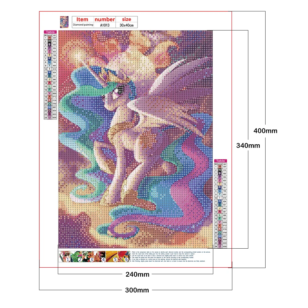 Full Round Diamond Painting 30*40cm - Unicorn