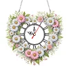 (US Only)2D Flat DIY Daisy 5D Hanging Clock Art Craft for Living Room Decoration