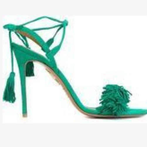 VCSHOES High Heel Strap Fringe Sandals