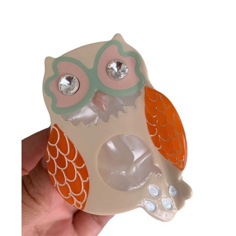 Women’s Lady Owl Acetic Acid Sheets Hair Claws