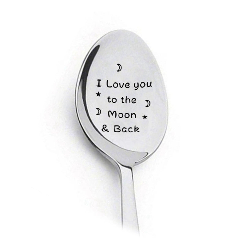 Fashion Letter Stainless Steel Spoon