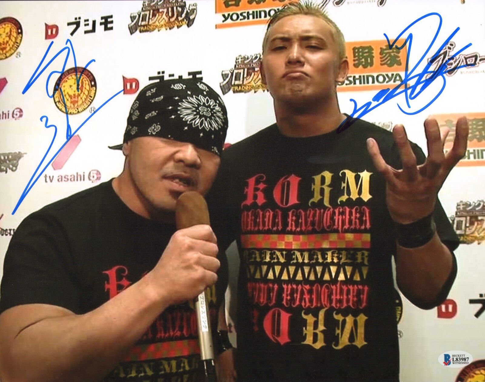 Gedo Kazuchika Okada Signed 11x14 Photo Poster painting BAS Beckett COA New Japan Pro Wrestling