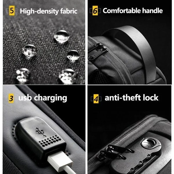 USB charging sport sling Anti theft shoulder bag🔥SALE 50% OFF🔥