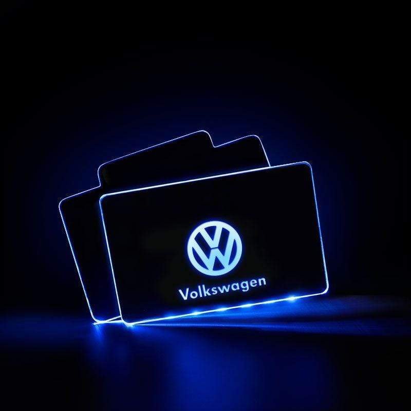 Volkswagen Acrylic LED Car Floor Mat For Volkswagen Atmosphere Light With RF Remote Control Car Interior Light Decoration voiturehub dxncar