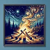 Diamond Painting -DIY Round Dril Forest Picnic Campfire