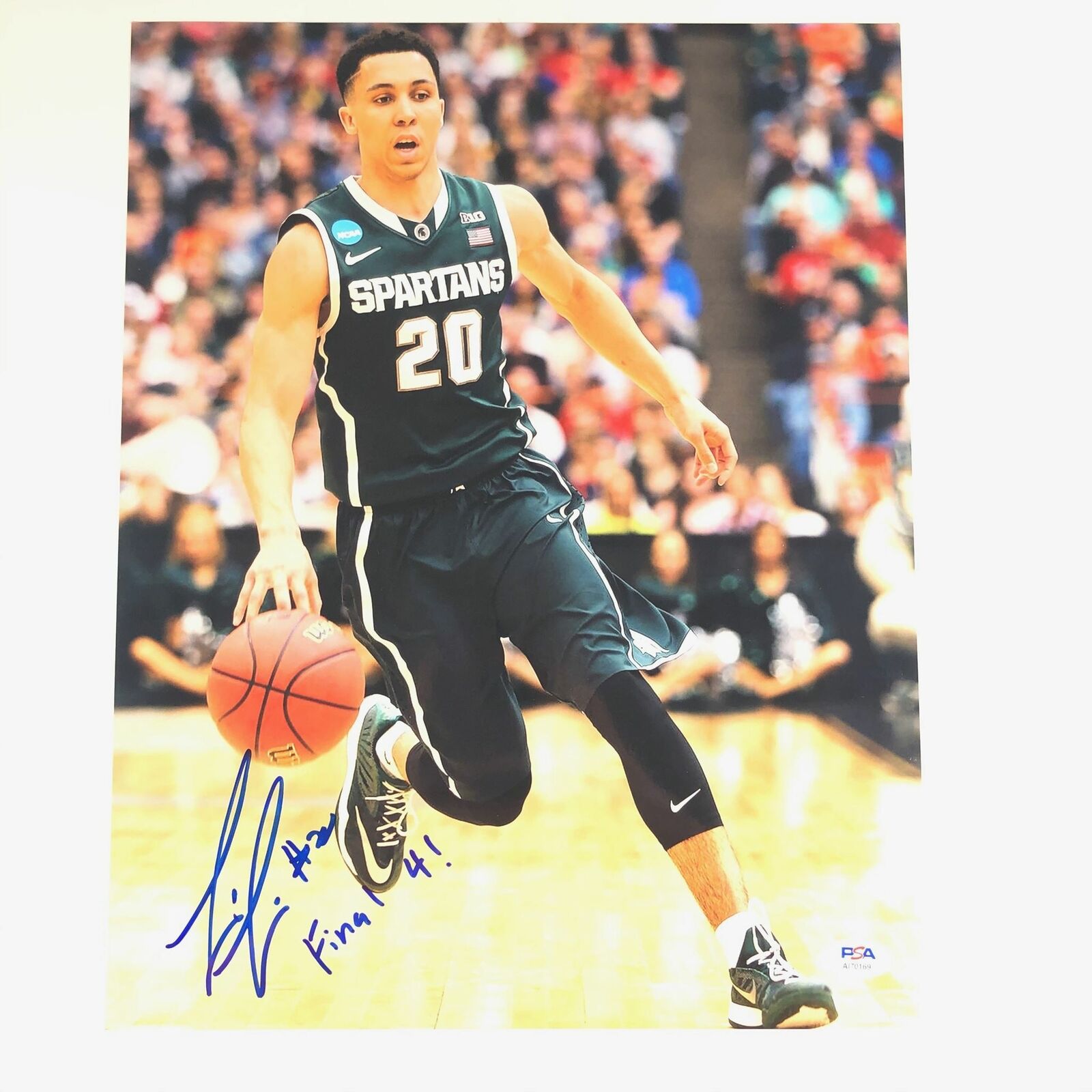 TRAVIS TRICE signed 11x14 Photo Poster painting PSA/DNA Michigan State Spartans