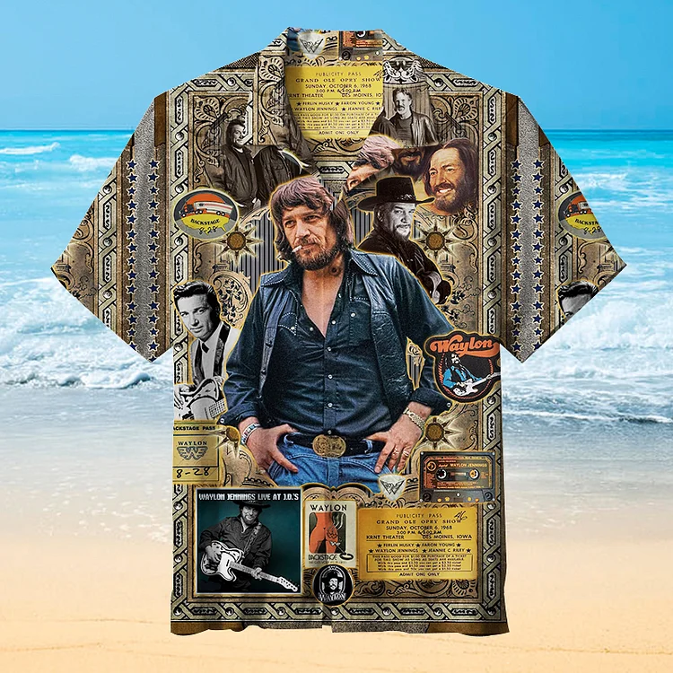 Waylon Jennings|Unisex Hawaiian Shirt