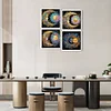 (4er Pack) Mondsonne - speziell geformtes Diamantgemälde - 30*30cm