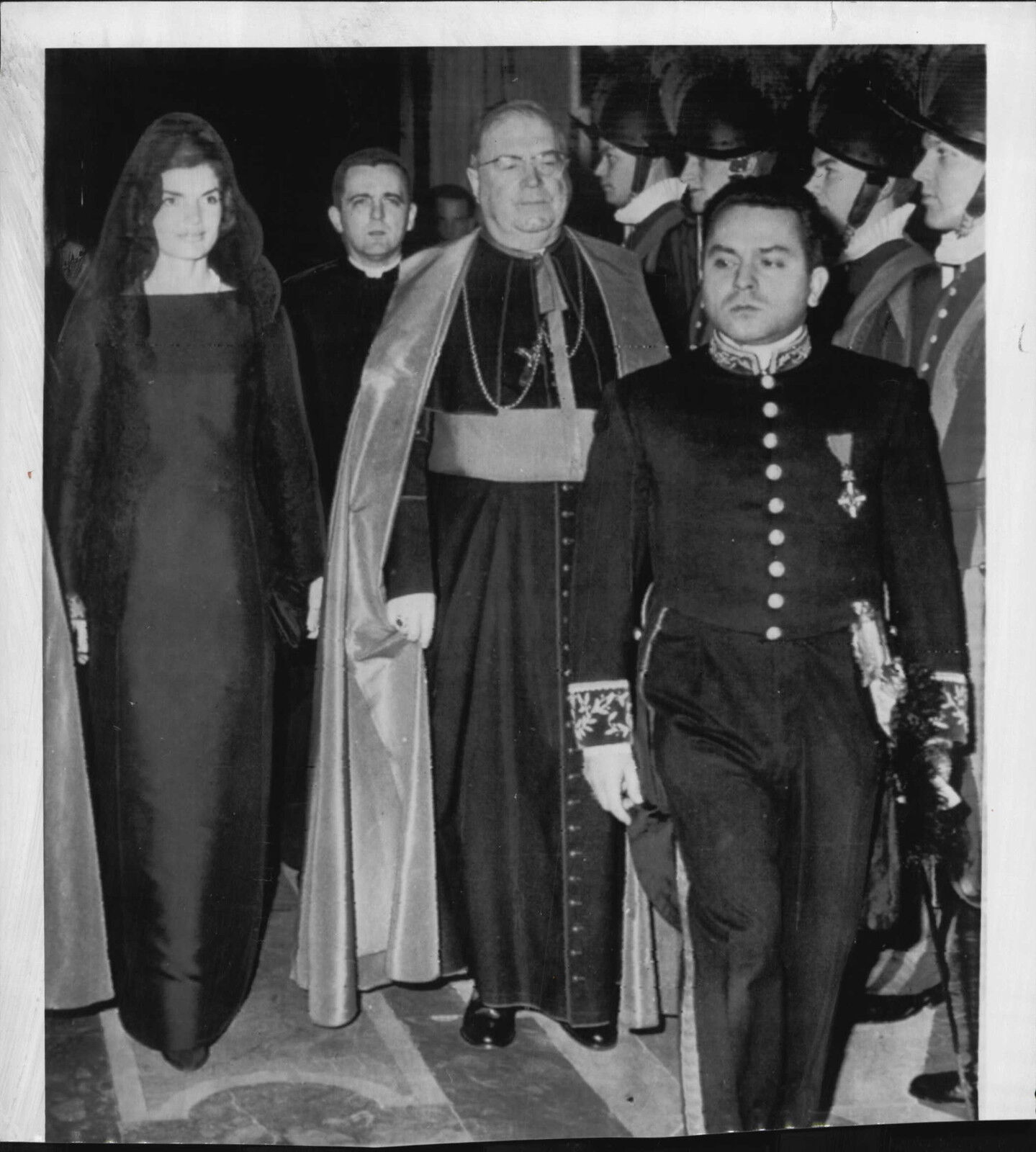 Jacqueline Kennedy & Pope John Vatican City Press Photo Poster painting