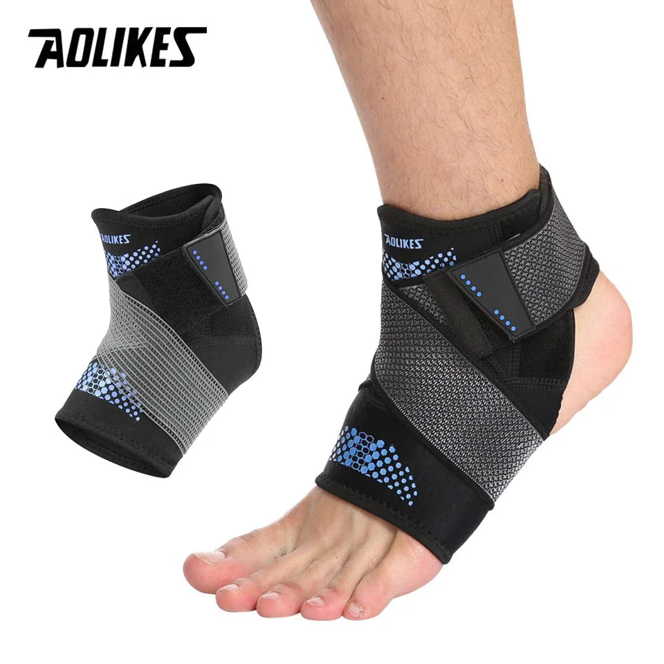 Uveng 1PCS Pressurization Sports Ankle Brace Support Adjustable Elastic Bandage Foot Strap Protective Gear Gym Fitness