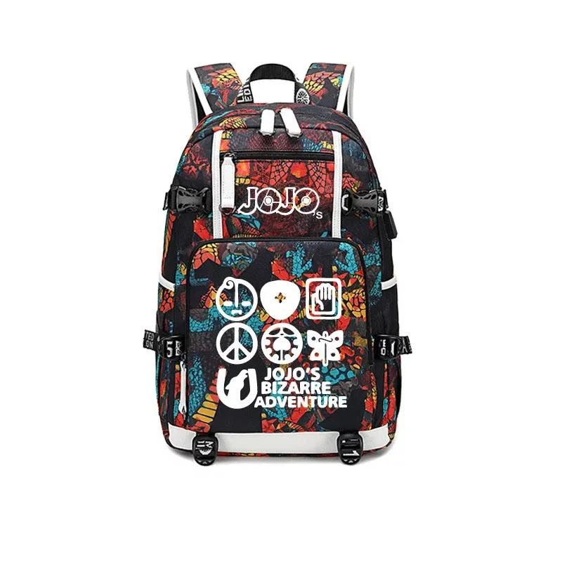 Buzzdaisy JoJo's Bizarre Adventure #4 USB Charging Backpack School NoteBook Laptop Travel Bags