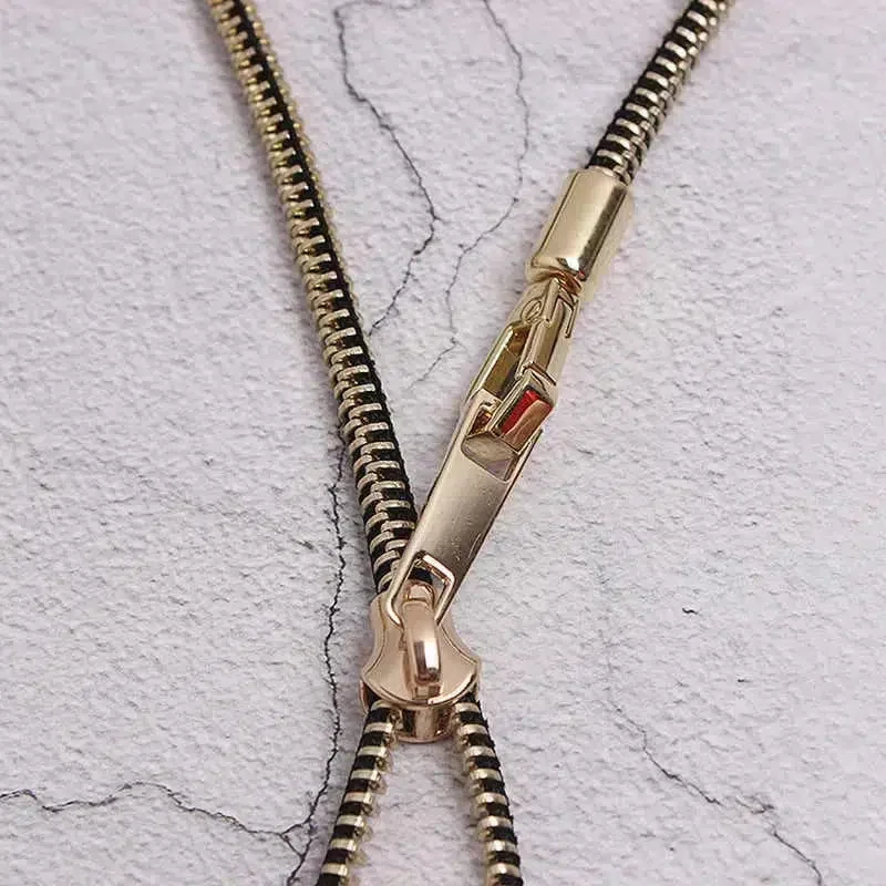 Brownm Adjustable Zipper Necklace