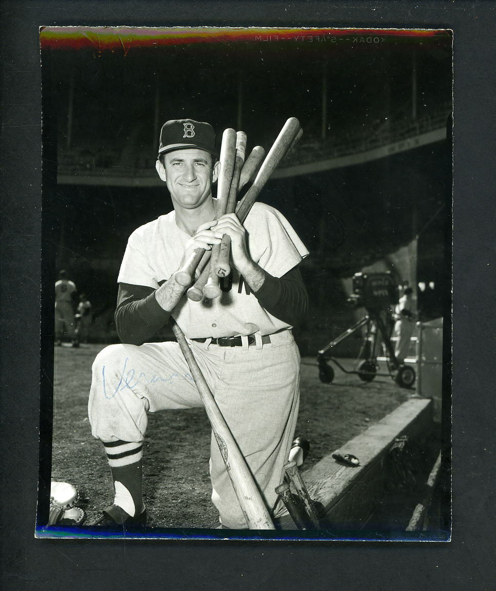 William N. Jacobellis Type I Contact Print Photo Poster painting Mickey Vernon Boston Red Sox