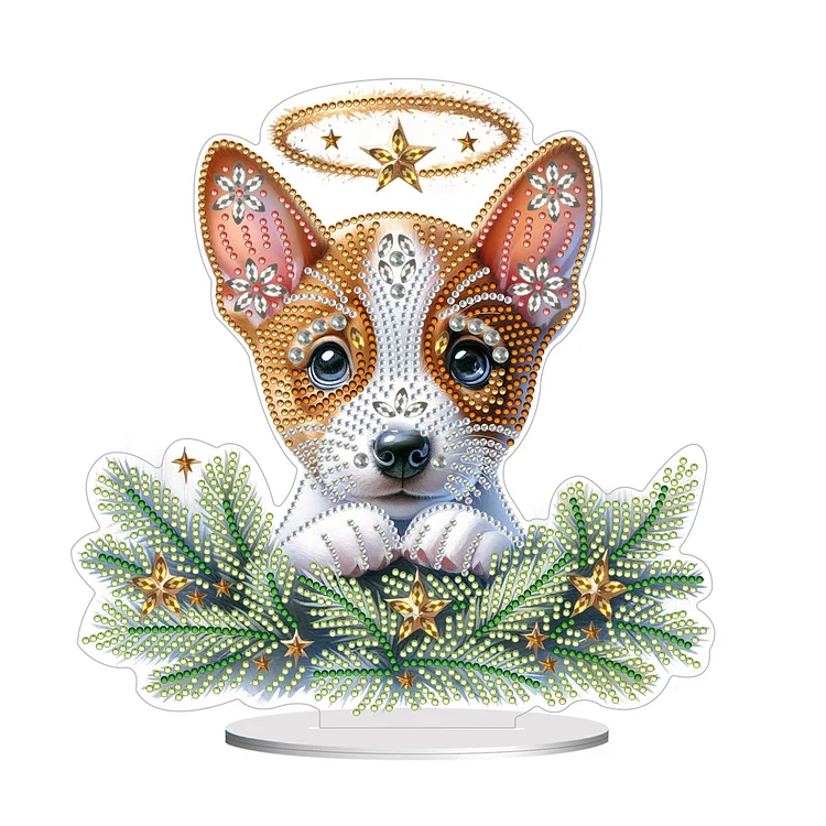 Noche Flowers and Corgi Dog Diamond Painting, Adult Animals Dog Interactive  Handmade Digital Painting Craft Diamond Painting Kits, for Room Decor