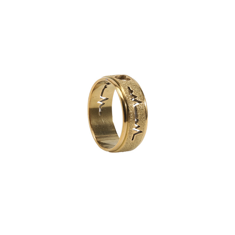 Gold Plated Frosted Skeleton Ring