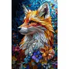 (40*60cm)Flower Fox - Full Round Drill Diamond Painting