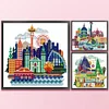 (3pcs) Scenery-14CT Stamped Cross Stitch 22*21cm(Bundle Sale)