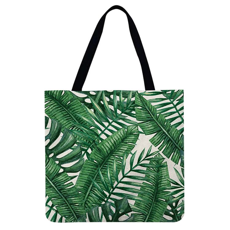 Green Leaf - Linen Tote Bag