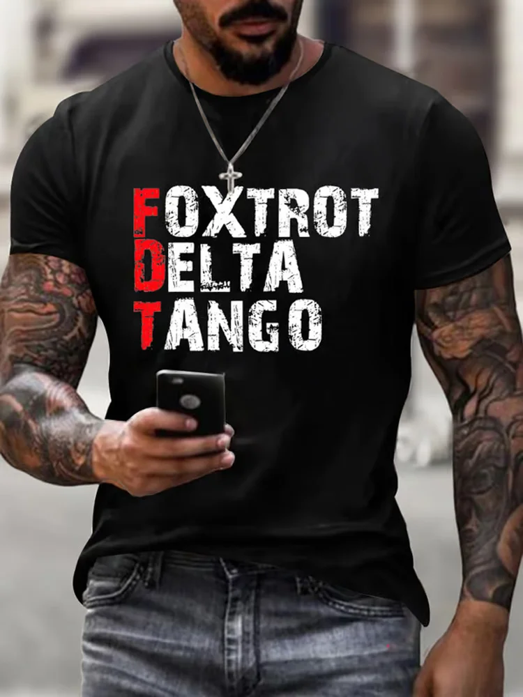 Men's Foxtrot Delta Tango Print T-shirt